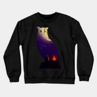 owl night Crewneck Sweatshirt